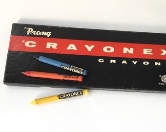 Crayonex wax crayons, vintage wax crayons, American wax crayon