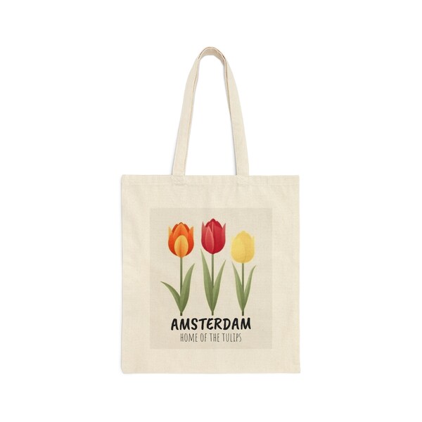 Amsterdam Blumen Holland Canvas Einkaufstasche