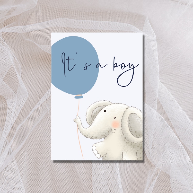 It's a Boy Printable Card New Baby Boy Card Congratulations Card Baby ...