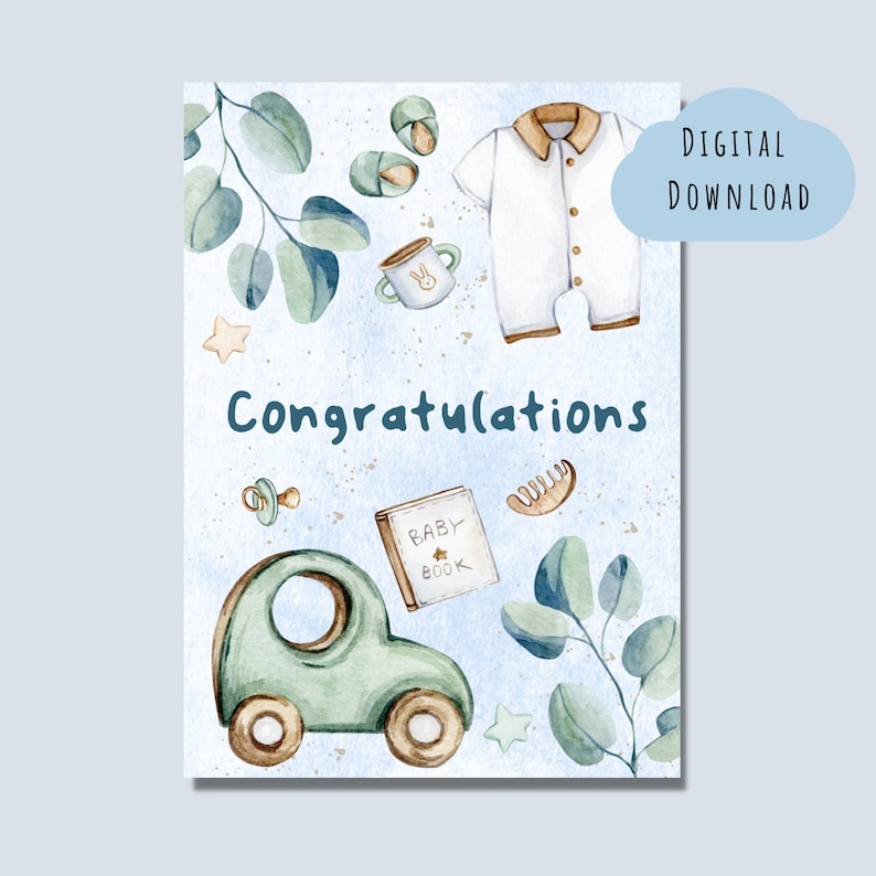 Congratulation Baby Card Printable - Il 794xN.4918302313 Muv1 
