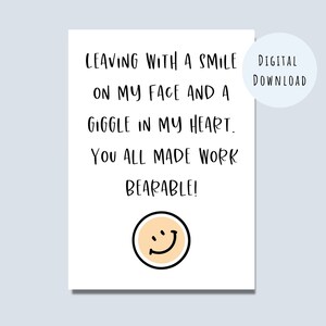 Printable Coworker Leaving Card Funny Goodbye Card Quit Job Card Funny ...