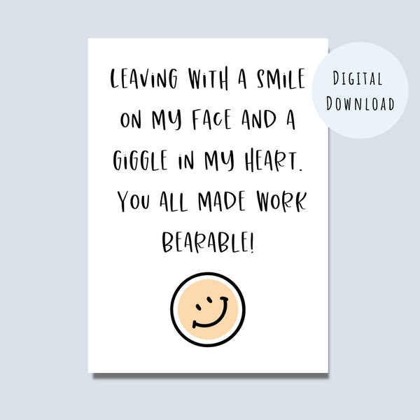 Quitting Job Card - Etsy