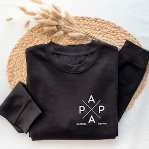 Personalized PAPA sweatshirt, Gift for best dad, Father's day gift, Dad sweater with children's names, Papa monogram, Papa gift, Minimalist
