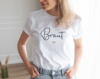 Organic JGA team t-shirts | Personalised bachelor party shirts | team bride gift idea | Bride and Bridesmaid t-shirts | team braut t-shirts