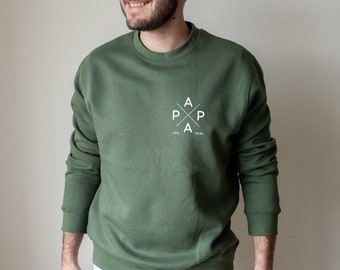 Personalisierte PAPA Sweatshirt, Geschenk für bester Papa, Vatertagsgeschenk, Papa Pullover mit Kindernamen, Papa Monogramm, Papa Geschenk, minimalistisch