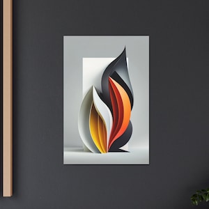Fire Burning | Canvas or Poster Print | Abstract Wall Art | Minimalist Wall Art