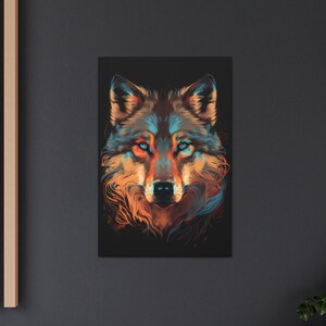 Spectral Lobo | Canvas or Poster Print | Animal Wall Art | Rainbow Wall Art