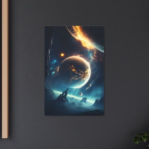 Shadowed Worlds | Canvas Print | Space Wall Art | Fantasy Wall Art