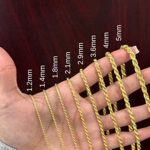 Rope Chain | 14K Gold Plated Over 925 Sterling Silver | Gold Plated ...