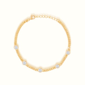 The SICILY Bracelet - CZ Adjustable Bracelet | 925 Sterling Silver | Best Gift