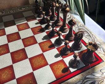 Unique handmade high-end chess set