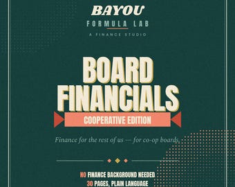 Finansguide för kooperativa styrelsen | Ekonomi för medlemmar utan ekonomi (utskrivbar PDF)