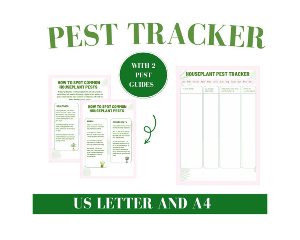 Houseplant Pest Tracker Template Printable for Houseplants Beginners ...