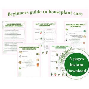 Houseplant Guide to Houseplant Care Information and tools for Plant Care  Beginners plant care printable
