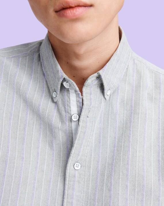 Rag and Bone Striped Long Sleeve Button Size L - image 7