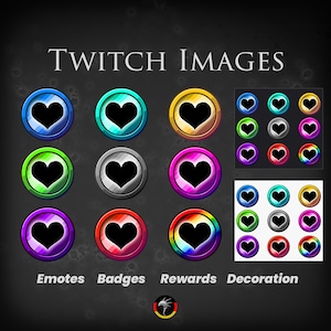 Heart Coins | for Twitch Discord | as Badges Emotes Decoration Reward
