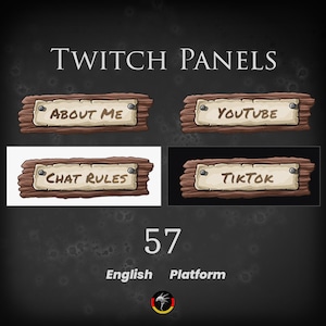 Quest Board Twitch Panels | English Platform | For Streamer
