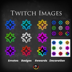 Glowing Stars (B) | for Twitch Discord | as Badges Emotes Decoration Reward