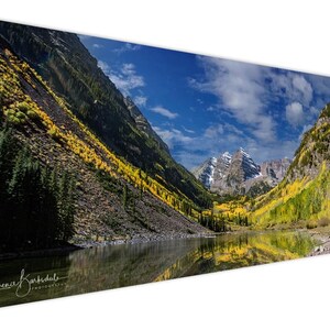 Maroon Bells Autumn Photography Print: Rocky Mountain Wall Art
