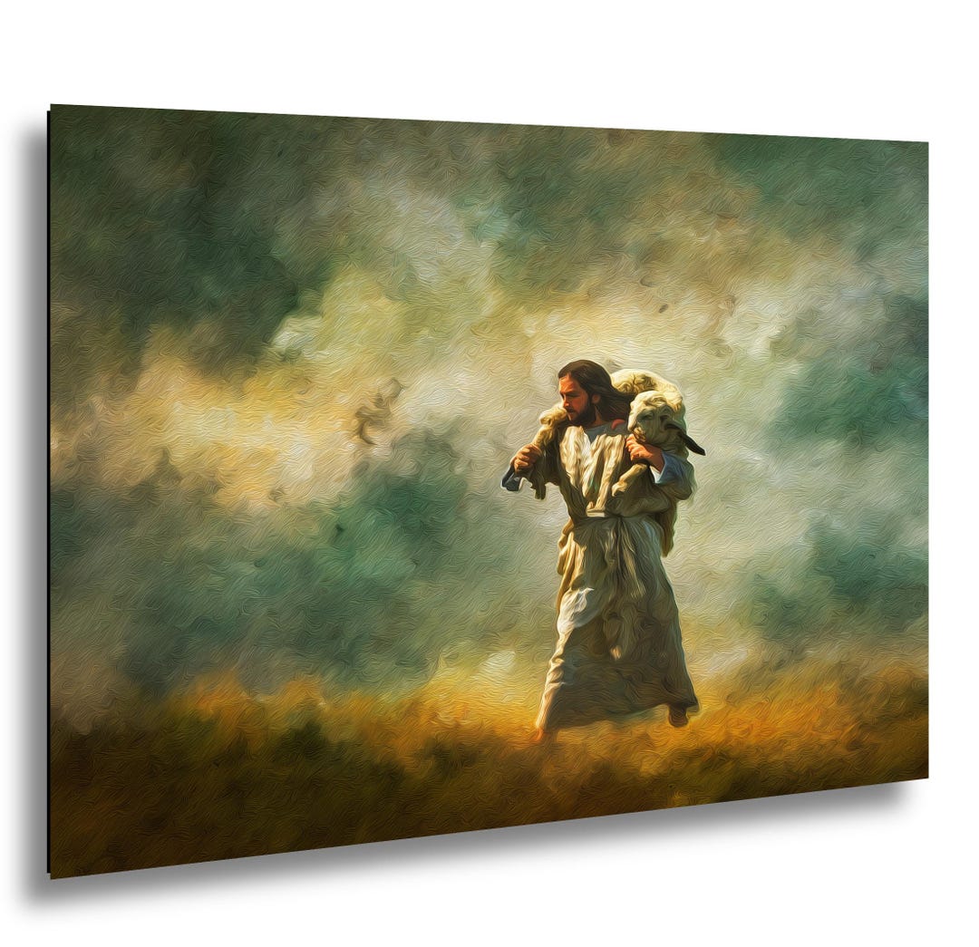 Christian Art; Jesus Christ and the Rescued Lamb; Finding the Lost ...