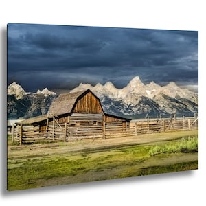 Moulton Barn Print: Grand Teton Landscape Photography, Wyoming Scenic Wall Art