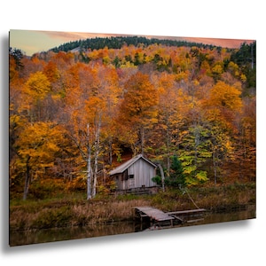 Adirondack New York Mountain Autumn Fall Color Nature Photography Print – Scenic Landscape Wall Art for Modern Home Décor