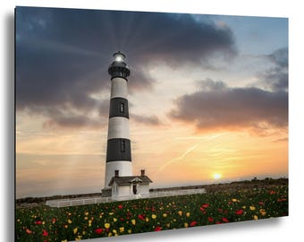 California Lighthouse Photography Print - Rustic Coastal Wall Art for Home or Office Decor