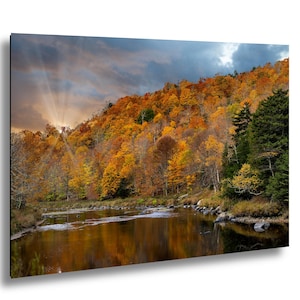 Adirondack New York Mountain Autumn Fall Color Nature Photography Print – Scenic Landscape Wall Art for Modern Home Décor