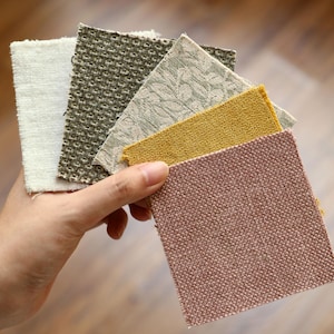 Amostras de tecido, amostras de capa de almofada, amostras de capa de sofá e almofada, 5 cores disponíveis