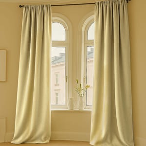 French Elegance Velvet Blackout Curtains, Custom Size Drapes,, Luxury Window Treatments, Handmade Modern Home Decor, Housewarming Gift