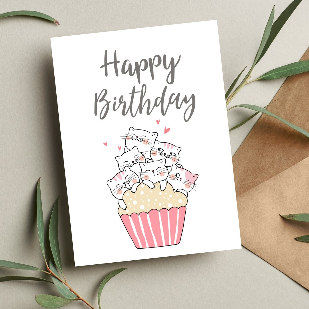 Birthday Card Printable Template / Birthday Card Printable / Etsy Birthday Card Printable Template / Birthday Card Printable / Etsy