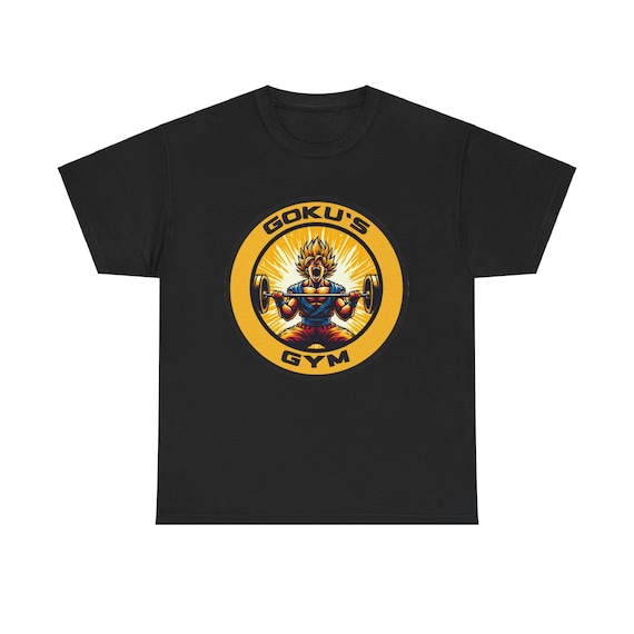 Dragon Ball Z Goku s Gym Shirt Goku Weightlifting Design Golds Gym Inspired Etsy Canada