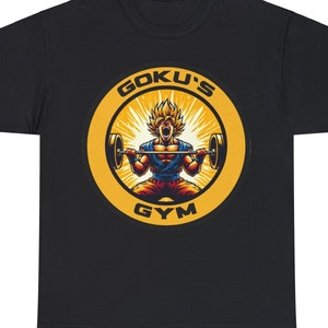 Dragon Ball Z Goku's Gym Shirt | Goku Weightlifting Design | Golds Gym Inspired