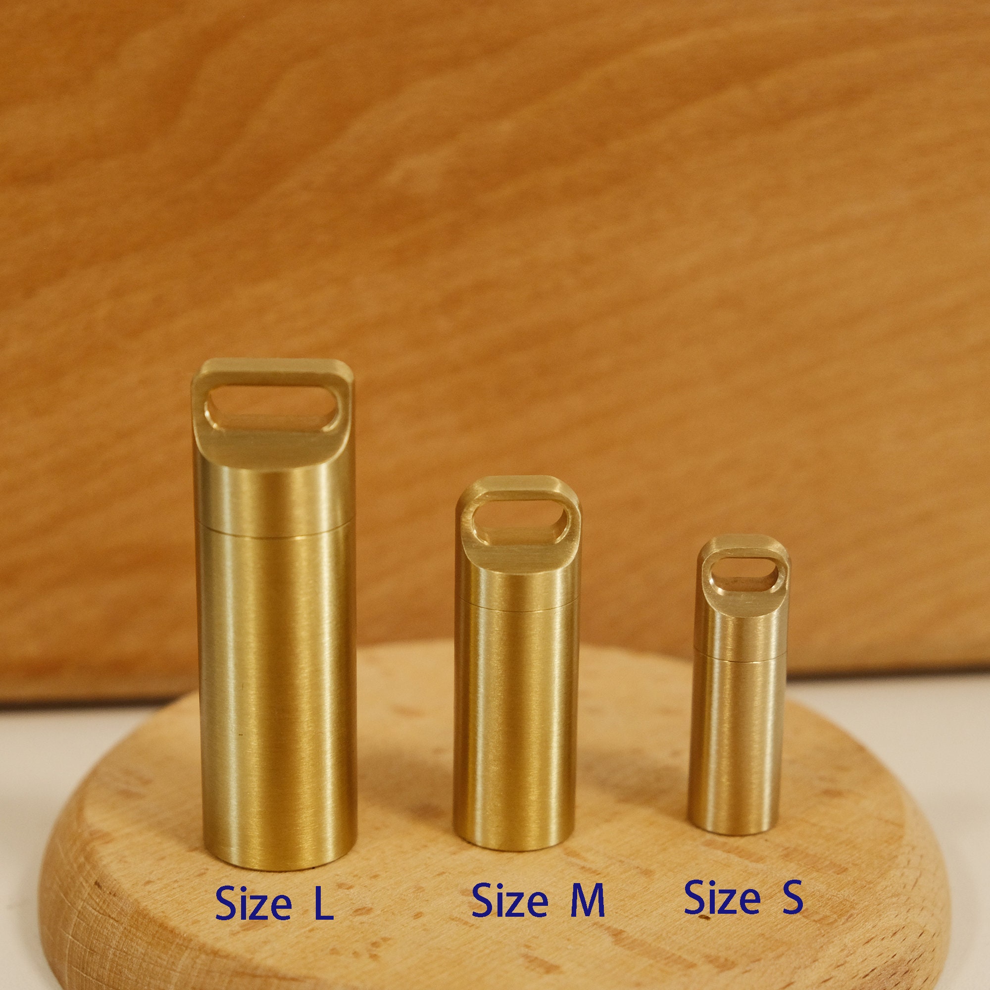 Three Sizes Metal Pill Boxkeychain Pendant Pill Case Etsy