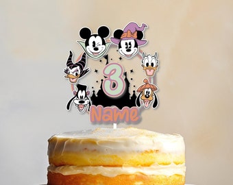 Cake Topper Mickey Halloween party decor Minnie Mickey and Friend Halloween Mickey Mouse theme party Halloween decor cake topper Mickey