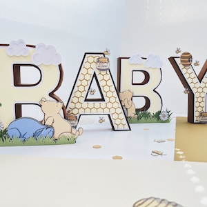 Winnie the Pooh Baby Shower Decor: 3D Letter - BABY - Personalized