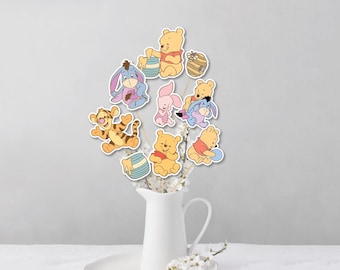 Winnie the Pooh Baby Shower Centerpiece Cutouts Pooh baby & Friends Party Decorations Storybook Theme