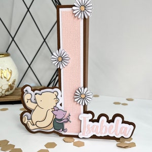 Winnie The Pooh 3D Letter girl personalized Classic Winnie The Pooh 3D Letter for Baby Shower decoration Baby Girl Winnie The Pooh Theme