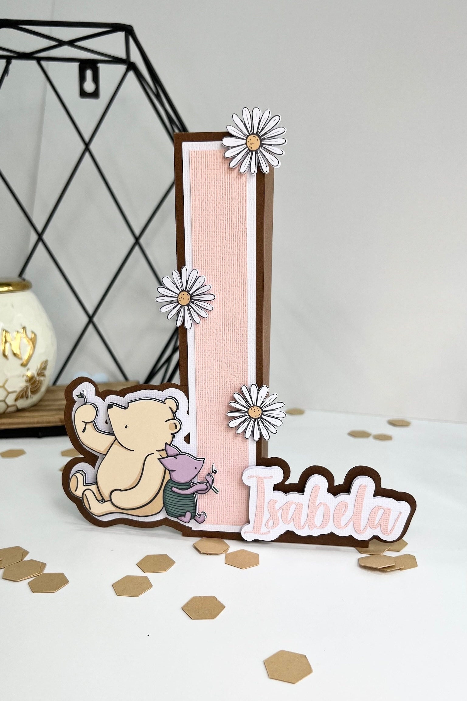 Winnie The Pooh 3D Letter girl personalized Classic Winnie The Pooh 3D Letter for Baby Shower decoration Baby Girl Winnie The Pooh Theme