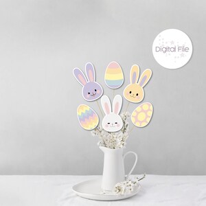 Ostern Herzstück Printable Häschen Osterdekorationen DIY Osterideen für Weihnachtsdekorationen Häschenausschnitte für Partydekorationen