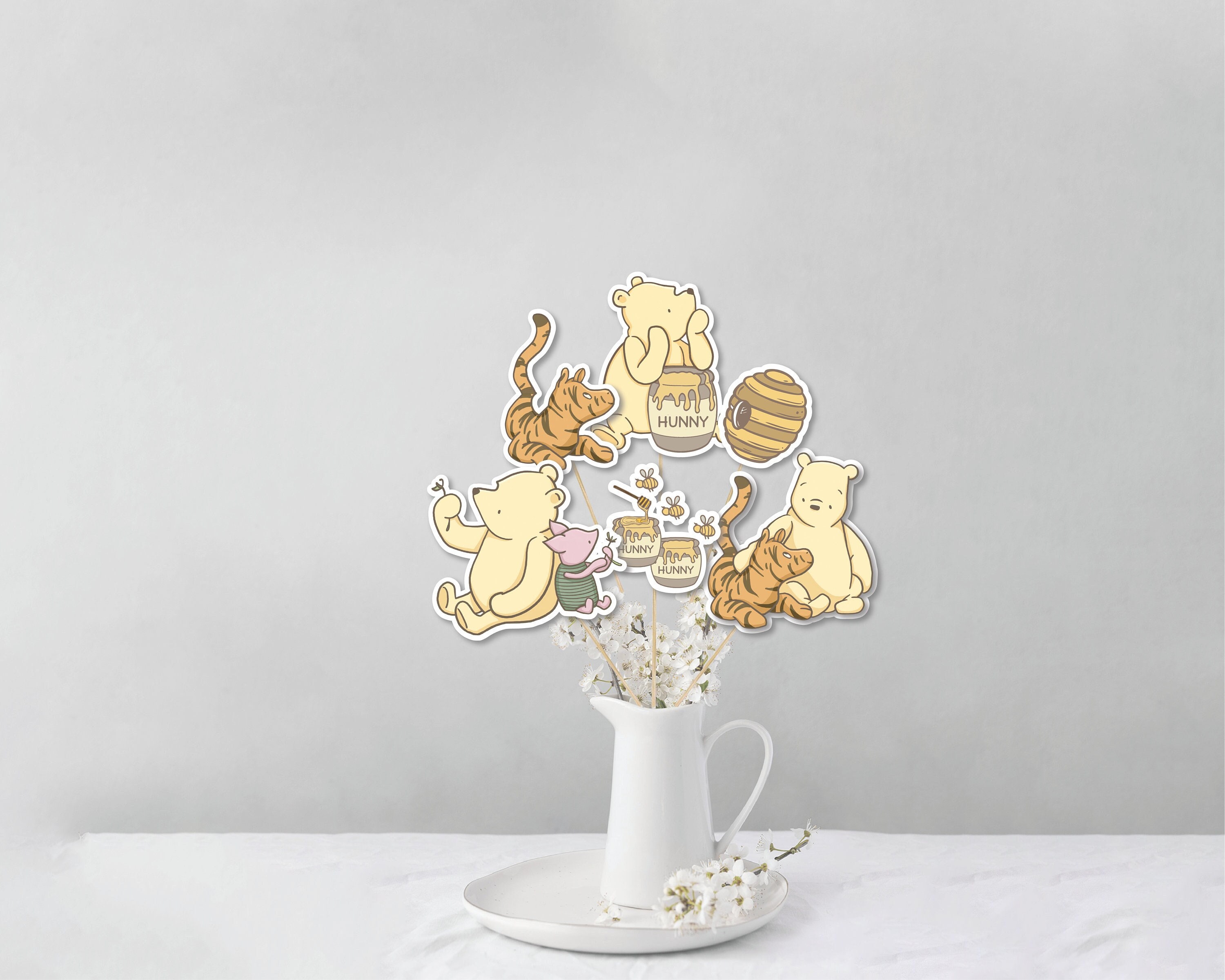 Winnie The Pooh Baby Shower decorations Winnie The Pooh centerpiece for table Winnie the pooh Theme first birthday decor for