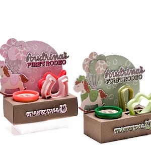 Rodeo Party Favor Box für Kinder Erste Rodeo Swag Box Western Thema Goodie Box mit Knetmasse Sensorisches Spiel Mitbringsel für Kleinkinder