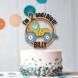 Construction Cake Topper Truck Construction Birthday Cake Topper I Dig It Topper Dump Truck Party Decor Construction theme