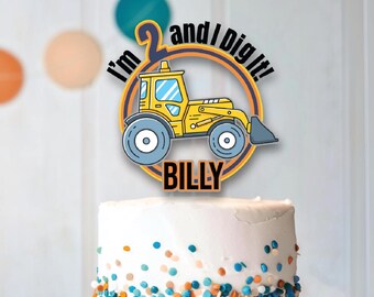 Construction Cake Topper Truck Construction Birthday Cake Topper I Dig It Topper Dump Truck Party Decor Construction theme