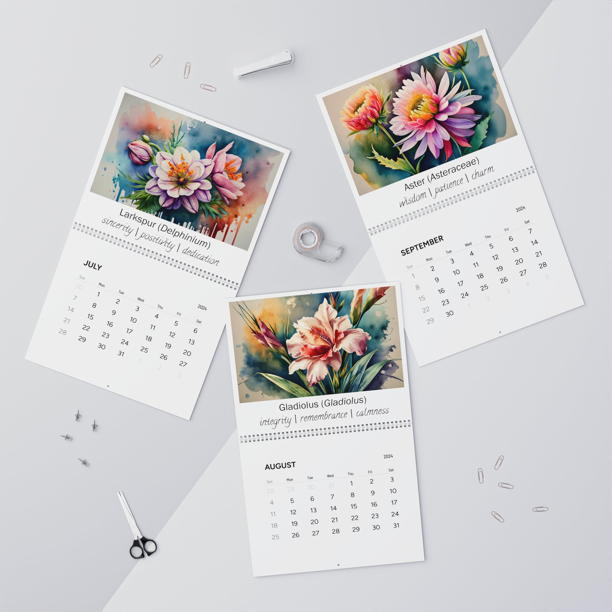 Birth Flowers 2024 Calendar, Monthly Flower Significance Symbolism