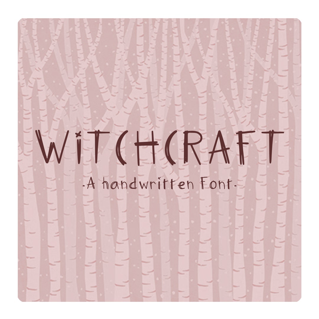 Handwritten Font, Witchcraft Font, Instant Download, Commercial License