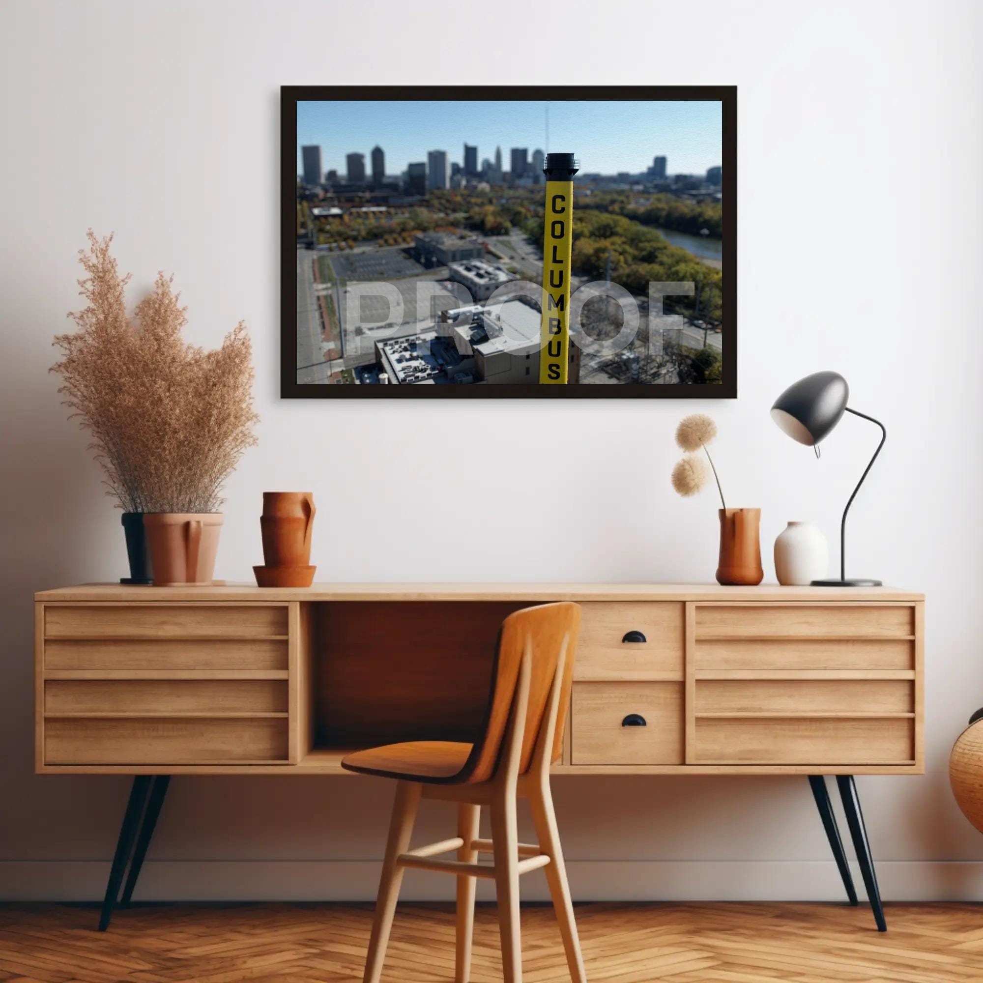 Stack Skyline Columbus Stack City Skyline Art Print: Ohio Urban Landscape (digital ...