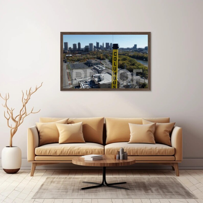 Stack Skyline Columbus Stack City Skyline Art Print: Ohio Urban Landscape (digital ...