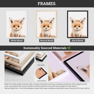 Juego de 3 impresiones de animales del bosque para habitación infantil - Decoración de habitación infantil con temática de bosque - Arte de pared bohemio para habitación de bebé - Regalo de Navidad para habitación infantil imagen 5