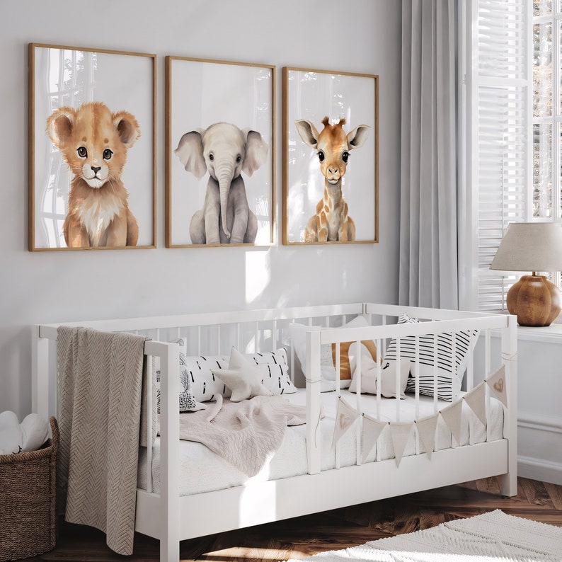 Aazon.co: Gooptyinh 6 Pieces Woodland Anials Nursery Canvas Wall Art